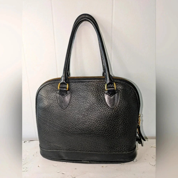 Dooney & Bourke Satchel in Black All Weather Leather Pebbled Vintage Large - Picture 4 of 13